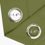 Blackout Curtains 52 x 90 Inch Long Olive Green Curtains Set of 2 Panels Room - Image 5