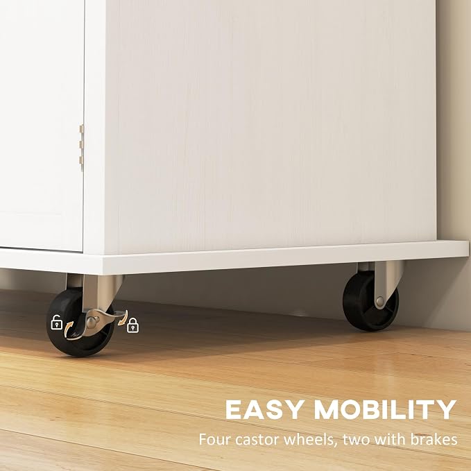 HOMCOM Kitchen Island Cart - Image 6