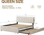 Queen Size Upholstered Platform Bed - Image 2