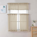 Chyhomenyc Taupe Sheer Valances - Image 2