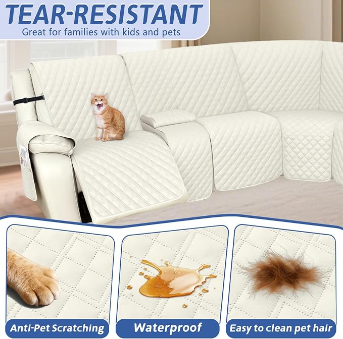 Arfntevss Recliner Sectional Couch Covers 1OO% Waterproof L Shape Sofa Cover - Image 5