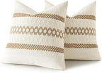 MIULEE Set of 2 Neutral Boho Decorative Pillow Covers 20x20 Inch | Farmhouse - Image 8