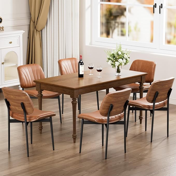 YaFiti Dining Chairs Set of 8, Dining Room and Kitchen Chairs, Mid Century - Image 3