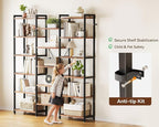Casaottima Triple 6 Tier Bookshelf, Large Bookcase - Image 4