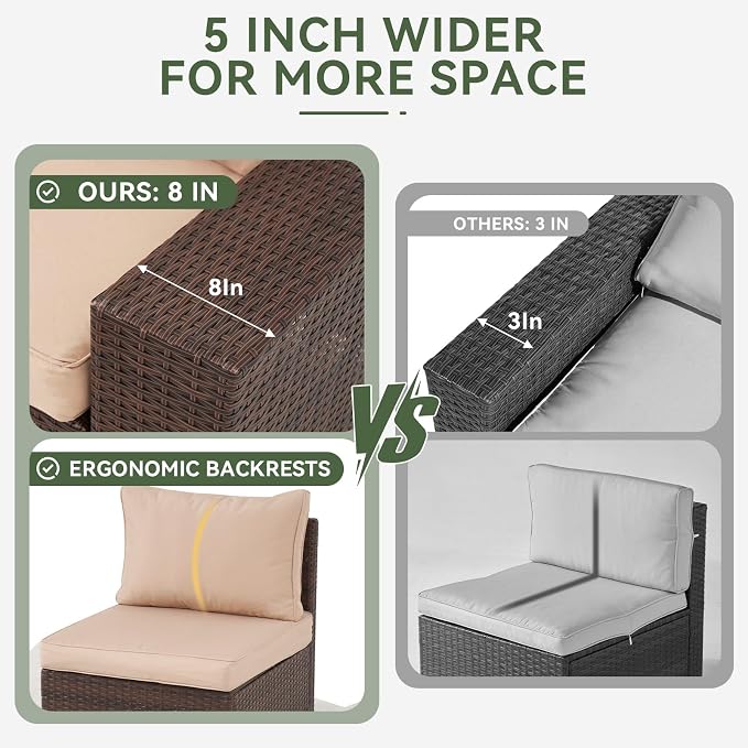 Aoxun Outdoor Patio Furniture Set - Image 5