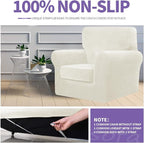 ZNSAYOTX Oversized Velvet 3 Piece Couch Cover - Image 5