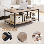 ZenStyle Industrial Coffee Table - Image 4