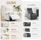 Power Swivel Rocker Recliner, Glider Recliner Nursery Chair - Image 8