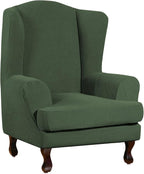 Turquoize Wingback Chair Covers 2 Piece Wing Chair Slipcover Stretch Slipcovers by Turquoize