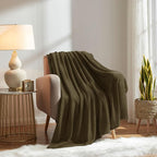 KMUSET Fleece Blanket Dark Brown Lightweight Super Soft Cozy Fuzzy Bed Blankets - Image 3