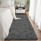 2x6 Fluffy Shag Area Rugs for Living Room Bedroom: Soft Plush Carpet Grey | by CarpetAddColortoYourLife