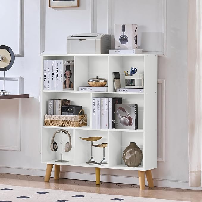 LEYAOYAO 8 Cube Bookshelf, 3 Tier Bookcase - Image 3