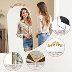 MISSDAY Vintage Baroque Full Length Mirror, Full Metal Frame Stand Up Retro - Image 2