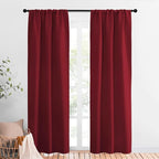 NICETOWN Christmas Burgundy Curtains Blackout Drape Panels by NICETOWN