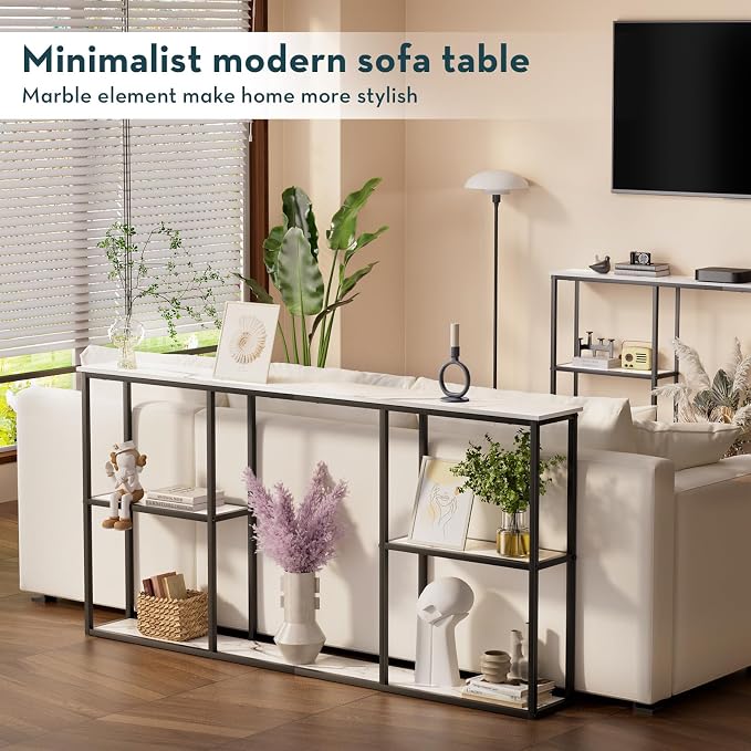 WOHOMO Console Table, Small Modern Entryway Table - Image 7