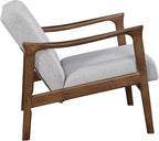 Alpine Furniture Zephyr Mid-Century Retro Accent Lounge Chair Wooden Arm - Image 9