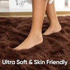 5x7 Brown Fluffy Soft Area Rug Non-Slip - Image 5