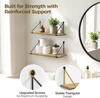 Afuly Floating Wall Shelves Rustic Wall Mounted Hanging Shelf Farmhouse Wall - Image 6