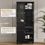 ARTPOWER 72" Freestanding Kitchen Pantry Storage Sideboard, Classical Tall - Image 4