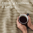 BEDELITE Ribbed Fleece Throw Blanket - Image 5