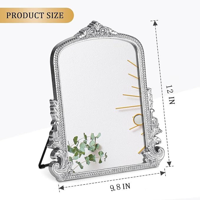 Vintage Makeup Mirror, Vanity Desk Mirror Antique Traditional Tabletop Mirrors - Image 2