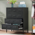 LCAOPC Black Metal 4 Drawer Dresser by LCAOPC