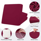 HEBE Outdoor Cushion Covers 12 Pcs, Stretch Patio Sofa Couch Cushion Cover | - Image 2