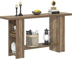 FOLUBAN 53 Inch Long Entryway Table, 2-Tier Wood Console Table - Image 8