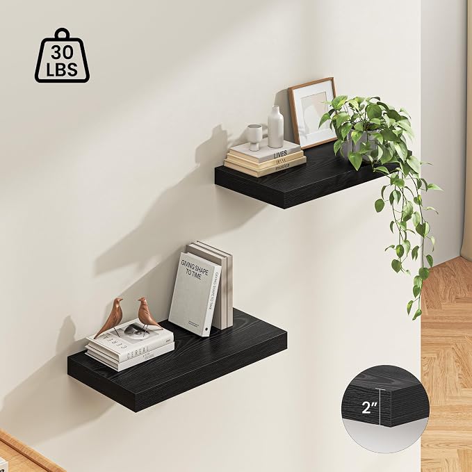 Dreamland 24" Floating Shelves for Wall, Wall-Mounted Shelves for Bedroom - Image 4
