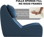Giant Bean Bag Chair for Adults, Corduroy Chaise Lounge - Image 4