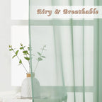 NICETOWN Sheer Window Curtains for Farmhouse, Ring Top Voile Textured Window - Image 3