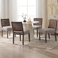 LZAREAL Farmhouse Dining Chairs Set of 4 Linen Fabric Upholstered Accent Side by LZAREALBetterRoomForRealLiving
