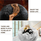 YudouTech（No Filler Bean Bag Chair Cover Without Filler, Big Round Soft Fluffy - Image 5