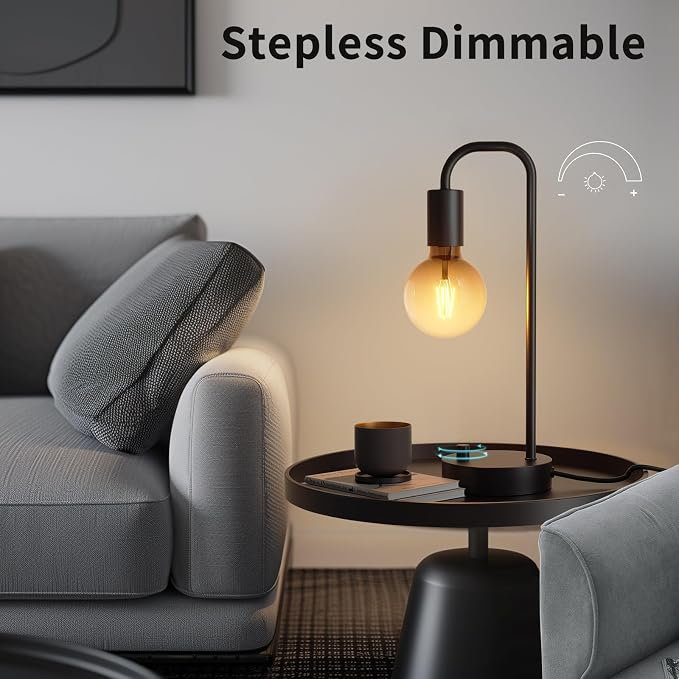 ONEWISH Industrial Lamp Set 3 Piece-1 Floor Lamp and 2 Dimmable Table Lamp- 3 - Image 3