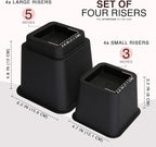 Utopia Bedding Bed Riser, 3 & 5 Inches Adjustable Furniture Risers - Image 2