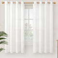 YoungsTex Linen Semi Sheer Curtains 63 Inches Length by YoungsTex
