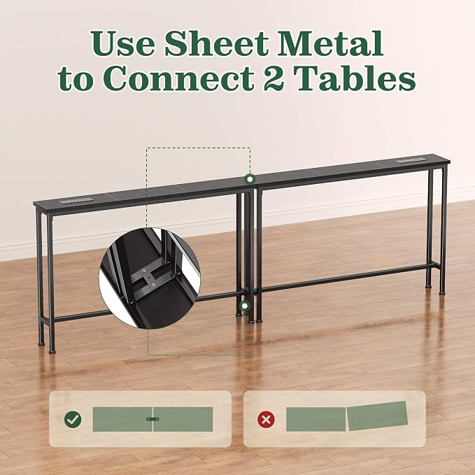 SUPERJARE 78.8 Inch Narrow Console Table - Image 8