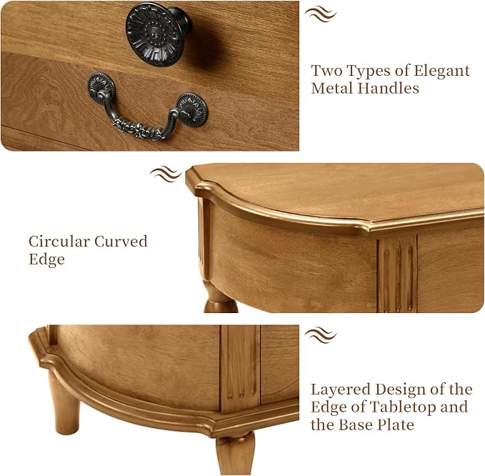 Retro Curved Console Table - Image 4