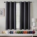 MIULEE Blackout Curtains for Bedroom 2 Panels 34 x 63 Inch Long Dark Grey | by MIULEE