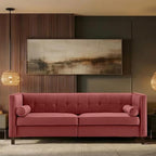 Dreamsir 78'' W Velvet Sofa, Mid-Century Love Seats Sofa Furniture by Dreamsir