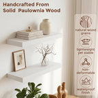 fuqing 20 Inch Floating Shelves | 6.7 Inch Deep White Shelves - Image 4