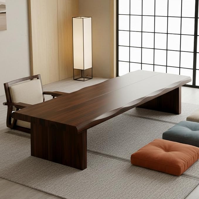 Wooden Japanese Floor Table, Floor Table by LHIUGE