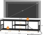VECELO TV Stand with Power Outlets - Image 8