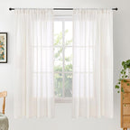 BGment Natural Linen Curtains 42X63 Inch Length by BGment