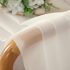 Cream Sheer Curtains 72 Inches Long 2 Panels, Light Filtering Curtains - Image 8