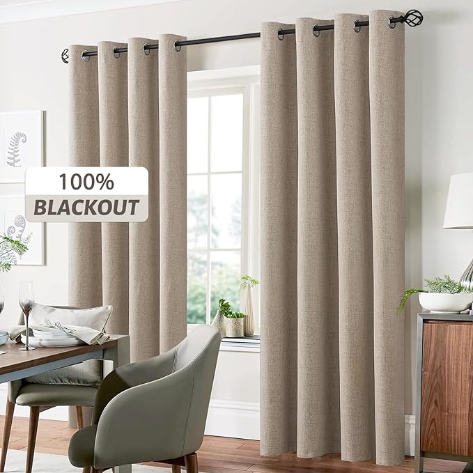 Yakamok Natural Linen Textured Curtains 90 Inches Long - Image 7