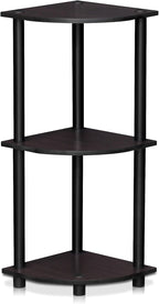 Furinno TURN-N-TUBE Corner Shelf, 3-Tier Corner Bookshelf, Display Storage by Furinno-FitsYourSpaceFitsYourBudget