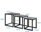 Nesting Table Set of 3 Side Tables, Modern Coffee Table Stacking End Table - Image 3