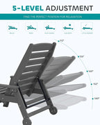 SERWALL Patio Chaise Lounge Chair Set of 2 - Image 7