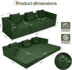 COMAX Futon Sofa Bed 3 Seater, 4 in 1 Folding Boneless Sleeper Corduroy Couch - Image 2
